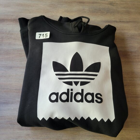 Adidas Skateboarding Black Box Logo Trefoil Hoodie Men’s Medium Fleece  Item Des - Picture 8 of 8